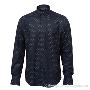 Mens Latest Dress Shirts With Turn-down Collar
